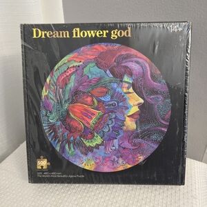 Dream Flower God 500 Piece Round Puzzle Jigsaw Floral Mystical +14yrs